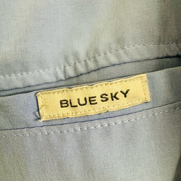 Blue Sky Light Ceil Blue Women's Flare Scrub Pants - Picture 3 of 4